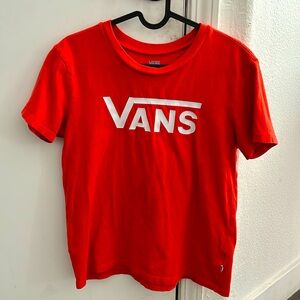 Vans Red Logo Tee Sz M